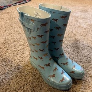 Horse Pattern Rain Boots
